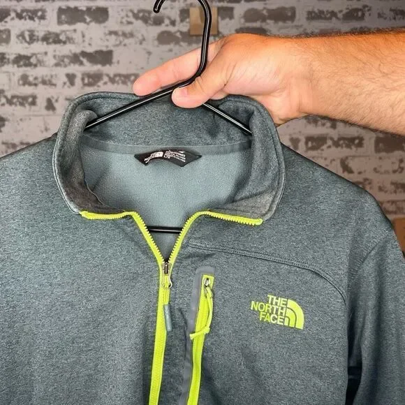 The north face | mens green quarter zip pullover