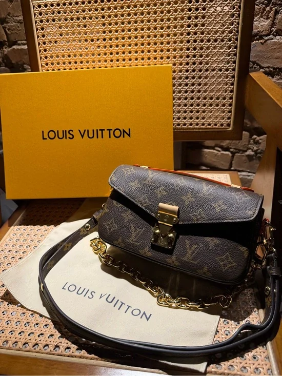 Louis Vuitton Monogram Canvas Crossbody with Gold Hardware