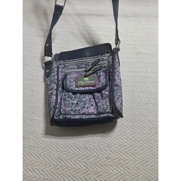 Lily Bloom Green Living Crossbody Bag Purple Floral Leopard Recycled Polyester