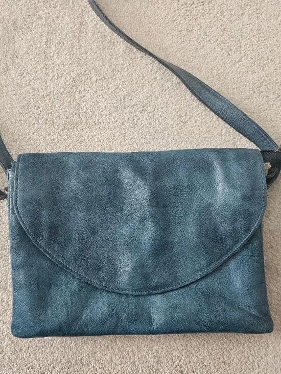 latico Marcus Denim Leather Crossbody Bag
