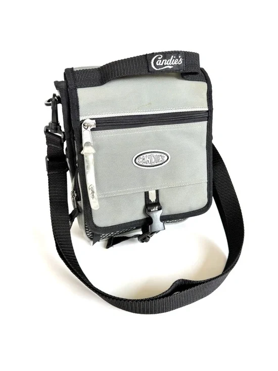 Vintage Candies Convertible Crossbody Purse Belt Bag Gray Heavy Duty Retro 9