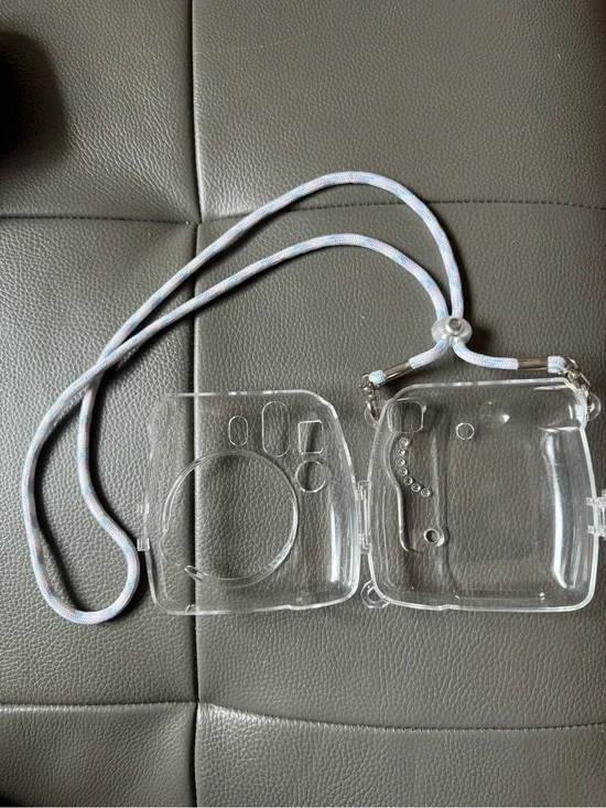 Clear Crossbody INSTAX MINI 9 Camera Case with Pastel Rope Strap