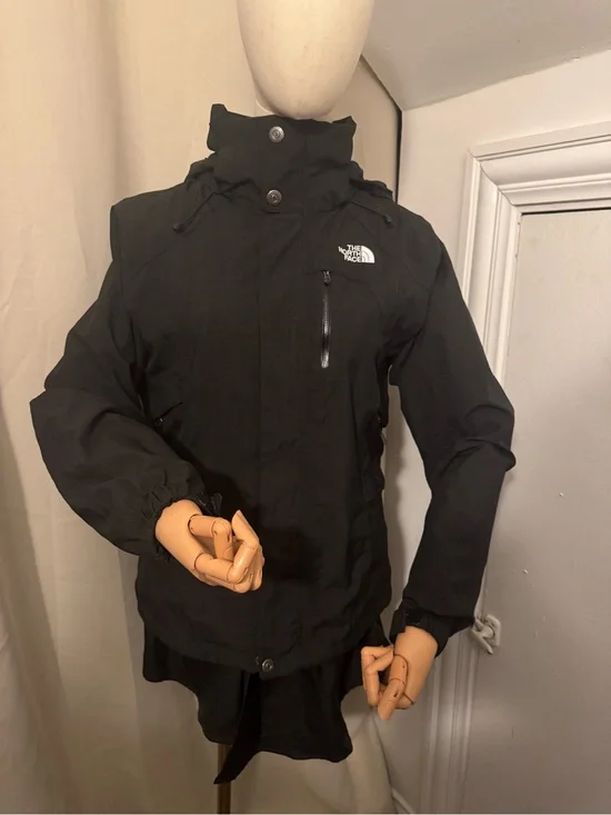 The North Face Black Hooded Rain Jacket