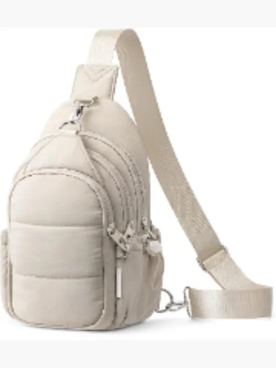 Anti-Theft Crossbody Sling Bag for Women, RFID Blocking Travel Purse, Quilted
