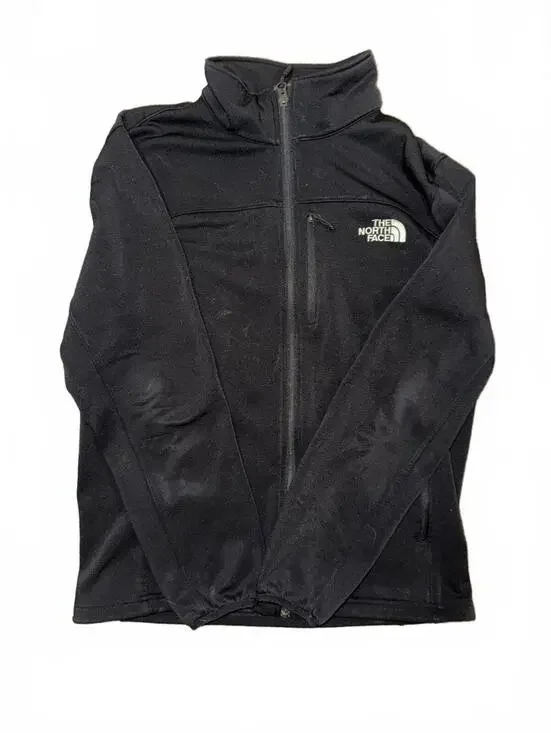 Men’s The North Face black fleece full zip light jacket size Medium