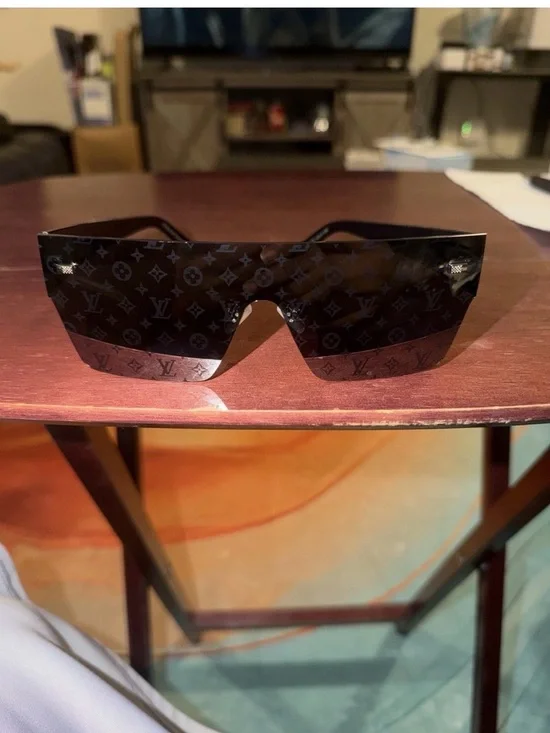 Black Louis Vuitton Monogram Shield Sunglasses for Men