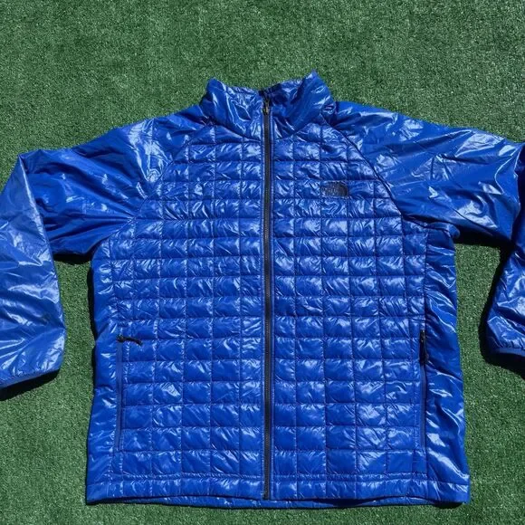 The North Face Jacket Mens XXL Blue Lightweight Quilted Full Zip Insulated