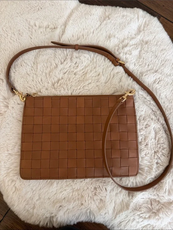 Quince Italian Leather crossbody —Brown