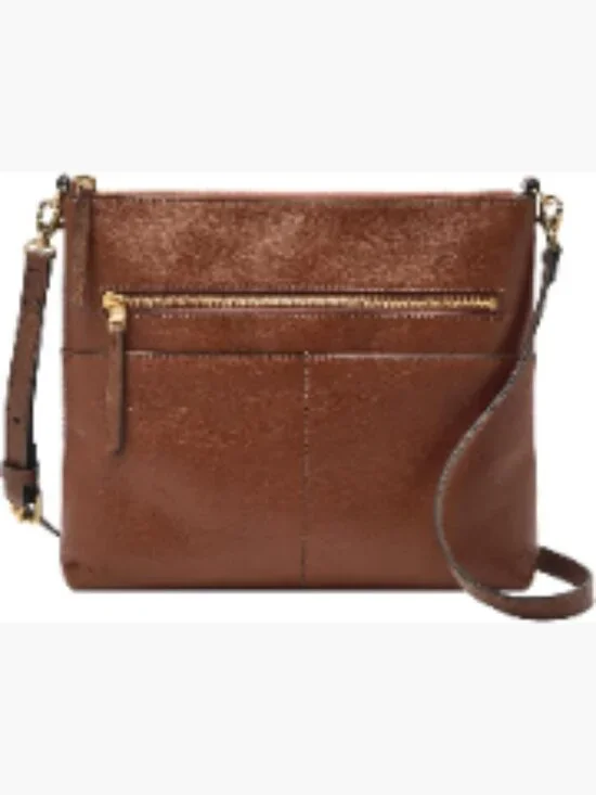 Genuine Leather Small Flap Crossbody Purse with Adjustable Strap