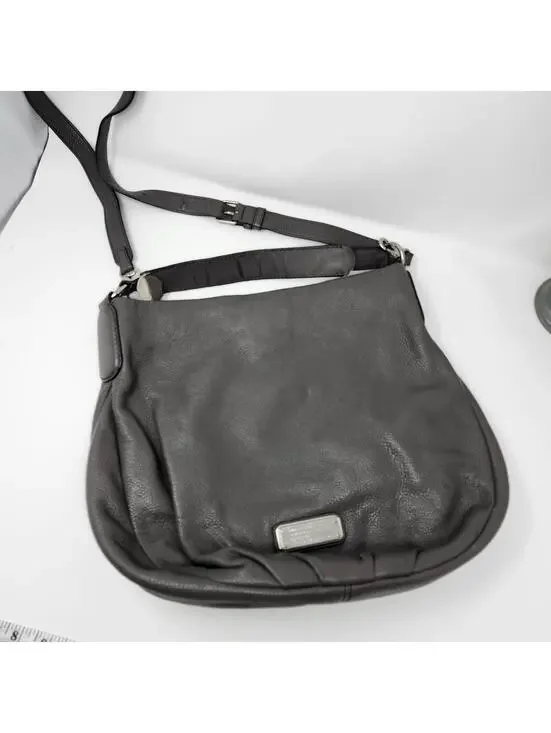 Marc by Marc Jacobs Gray Pebbled Leather Hobo Shoulder Bag