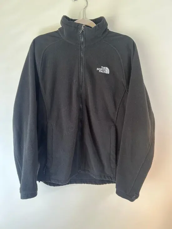 The North Face Fleece Jacket Mens M Black Full Zip Outdoor Hiking Coat