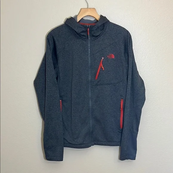 The North Face Gray Zip Hoodie Sweatshirt