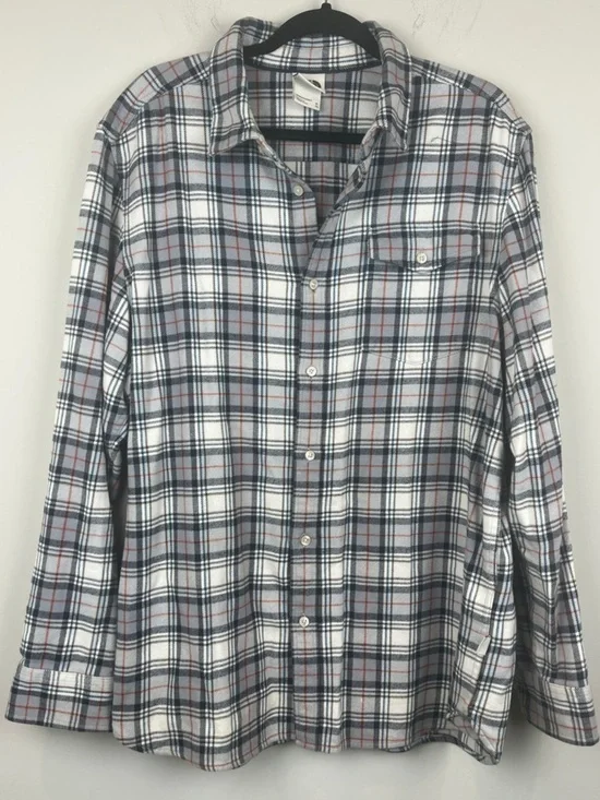 The North Face Arroyo Flannel Plaid Button-Down Shirt Blue Gray Men's Size  XL
