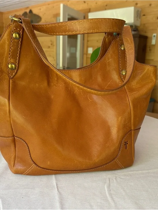 Frye Cognac Leather Hobo Shoulder Bag