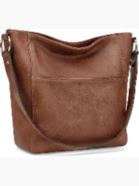 Women's PU Leather Hobo Crossbody Bag with Adjustable Strap