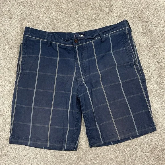 Vintage‎ The North Face Plaid Shorts Mens 38 Blue 9
