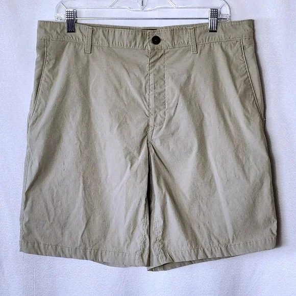 THE NORTH FACE HYBRID CHINO SHORTS MENS 34 KHAKI‎ LIGHTWEIGHT OUTDOOR
