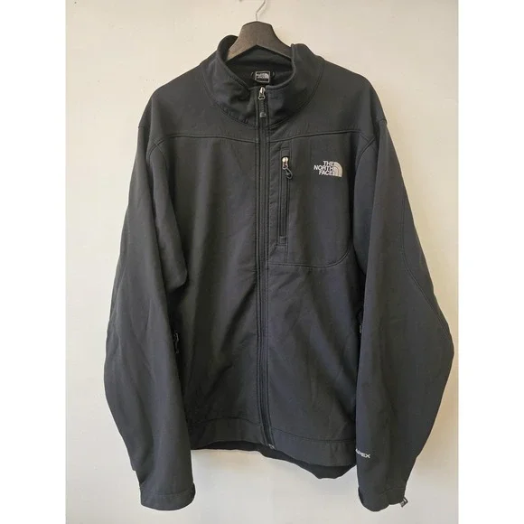 North Face Jacket Mens‎ Large Black TNF Apex Softshell Full Zip Outdoor Hiking