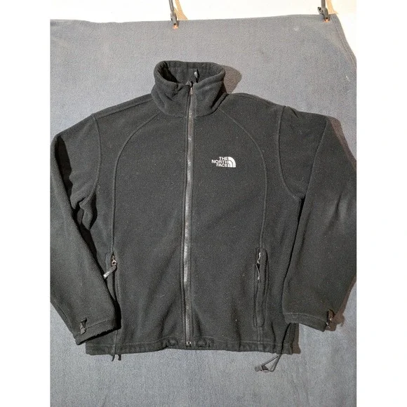 North Face Jacket Mens Small Black Full Zip Fleece Polartec Outdoors Hiking Warm