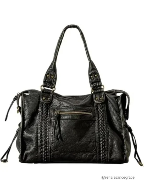 Y2K Hobo Bag Large Tote Soft Faux Leather Crossbody Vintage Shoulder Purse
