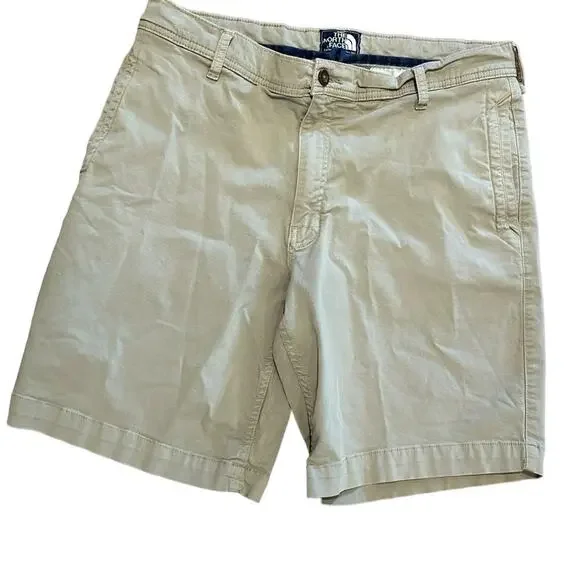 The North Face Mens 36 Regular Khaki Shorts Cotton Elastin