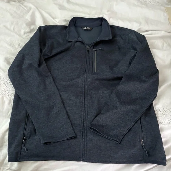 The North Face XL Mens Skyline Full Zip Fleece Jacket blue heather promotional