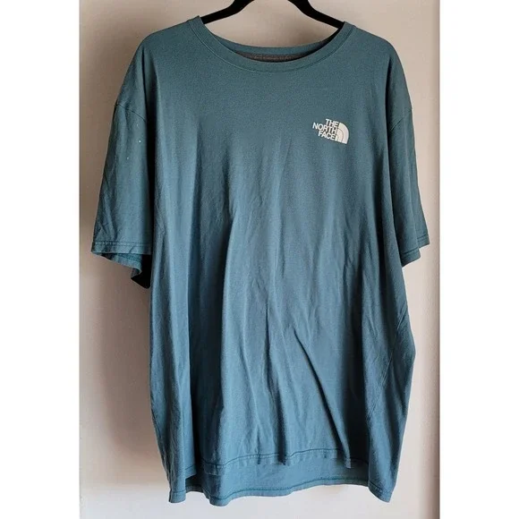 The North Face T-Shirt XXL Blue Graphic Crew Neck Cotton Casual Tee Top