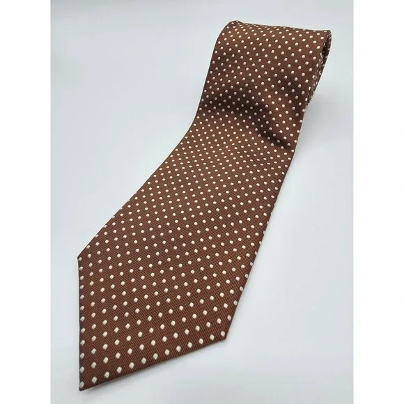 Joseph A Bank Silk Geometric Tie Copper Necktie 3.5