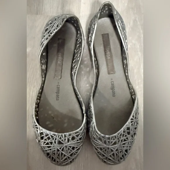 KIDS MINI MELISSA CAMPANA ZIG ZAG IV INF 06458 SILVER LITTLE KIDS SLIP ON