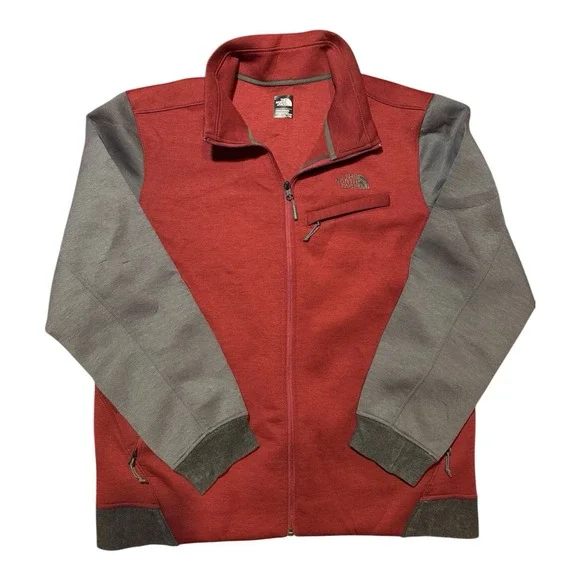 Men's North Face Jacket XL Red Zip Up Great Sleeves Collared