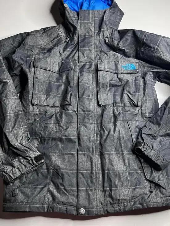 The North Face Jacket Mens Small‎ Gray HyVent Hooded Parka Insulated Winter