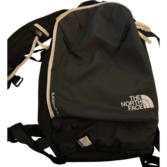 The North Face Slackpack 20 Backpack Unisex Black White Excellent Technical