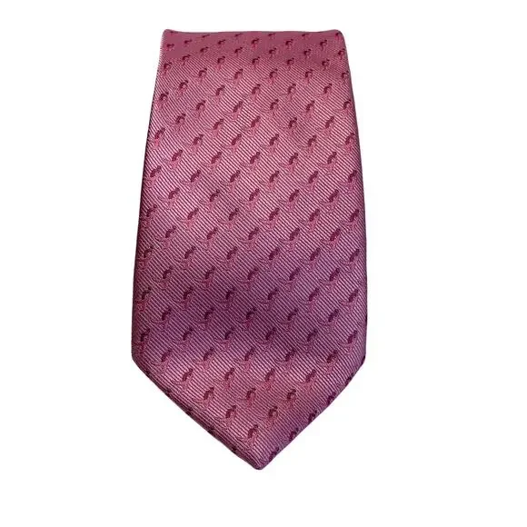 Knots for Hope Pink Necktie with Ribbon Pattern