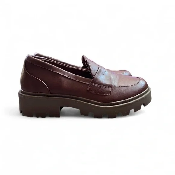 Self Esteem Girls Brown Loafers Size 1 Stylish Dress Shoes