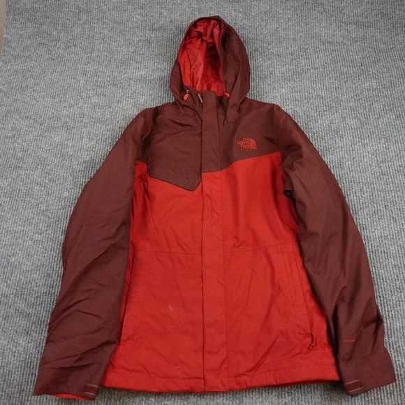 The North Face DryVent 3-in-1 Jacket Mens Small Red Hooded Insulated Ski Snow