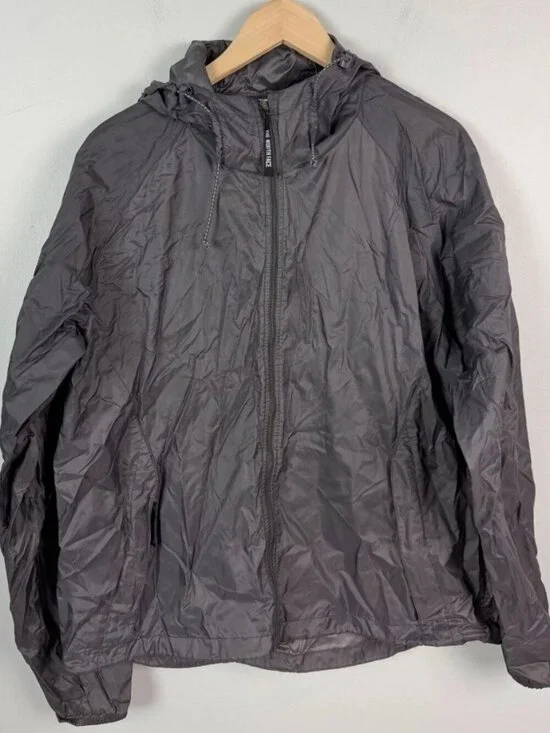 The North Face Grey Hooded Ripstop Windbreaker V608546 Size Large Men’s