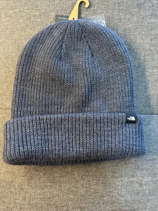 The North Face Truckstop Beanie One Size Navy Acrylic Knit Hat NWT