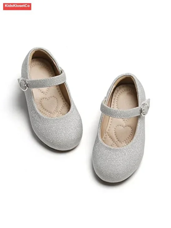 Toddler Girls Ballet Mary Jane Flats Princess Dress Shoes Cute Bow Slip