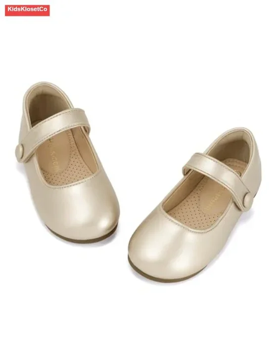 Toddler Girls Mary Jane Ballet Flats Dress Shoes Hook Loop Non-Slip