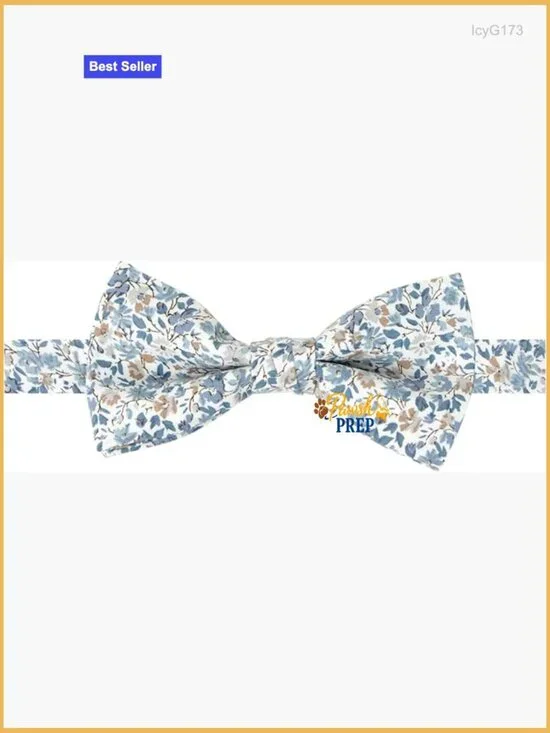 Cotton Floral Pre-Tied Bow Tie Adjustable for Wedding Party Dressy Casual