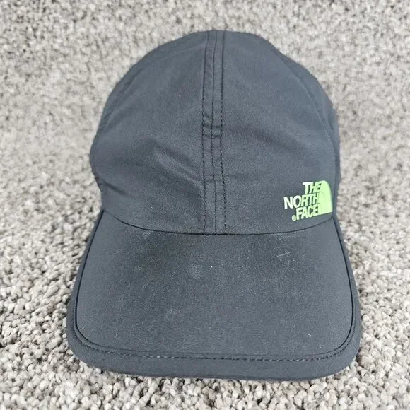 North Face Hat Cap Strapback Breakaway YOUTH Gray Logo Spellout Camp Hike