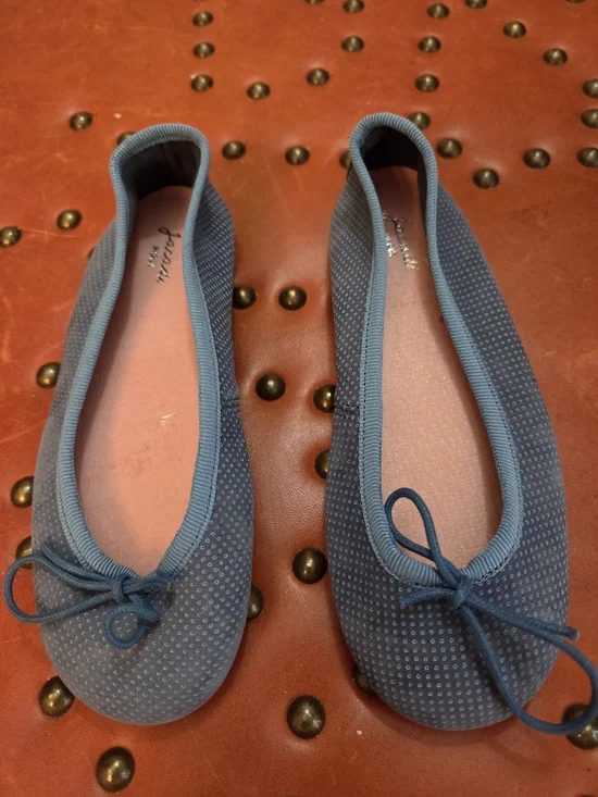 Girls Blue Ballet Flats with Bow