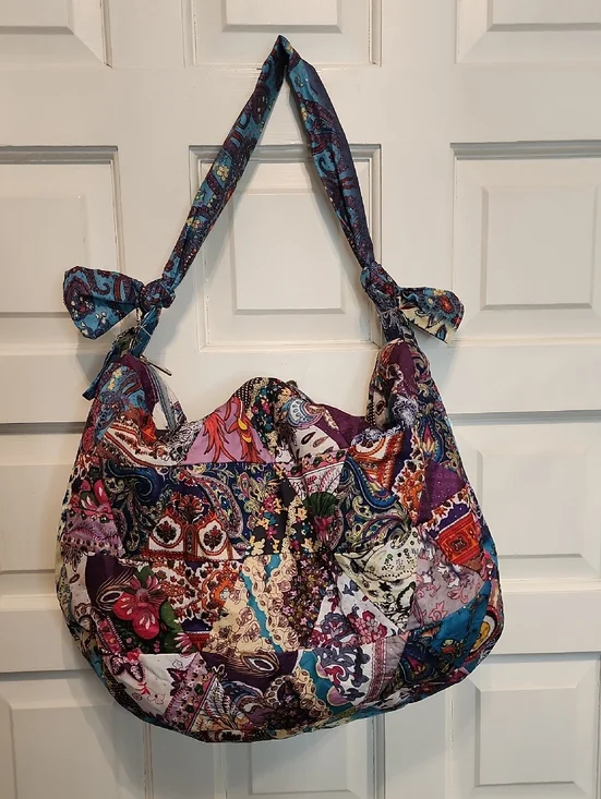 Patchwork Floral Quilted Shoulder Bag in Purple Multi - Unbranded,  Boho, Casual