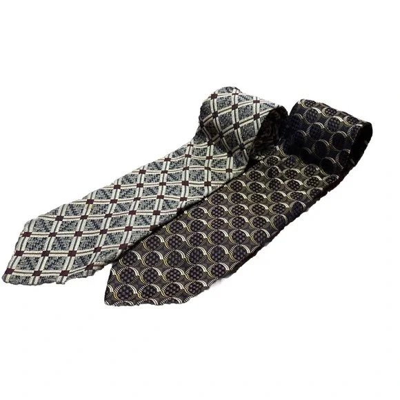 Ermenegildo Zegna Silk Tie Lot Of 2  Made In Italy 🇮🇹
