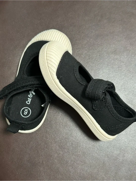 Cat & Jack Black Canvas Mary Jane Kids Shoes