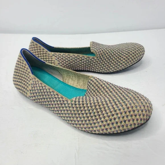 Rothy's Youth The Round‎ Flats Sz 3 Multi Metallic Limited Edition