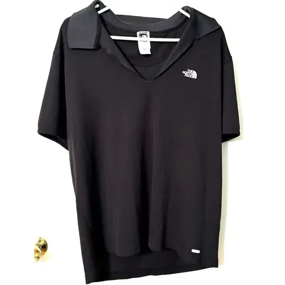 The North Face VaporWick Polo Shirt XL Black Performance Golf Hiking Outdoor