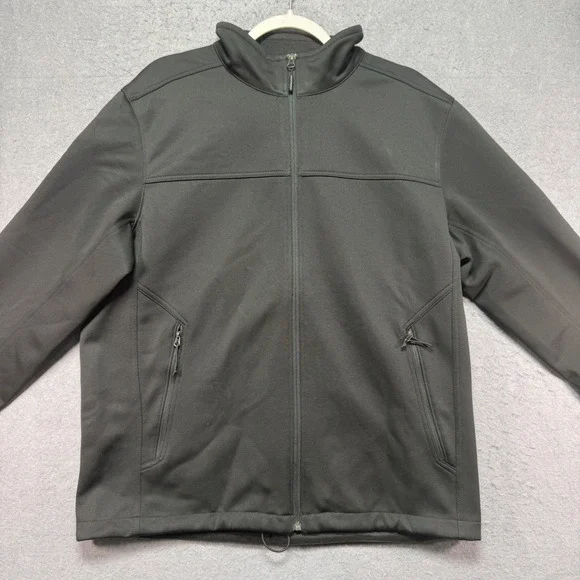 The‎ North Face Mens Black Finxera Logo Windwall Soft Shell Jacket Full Zip