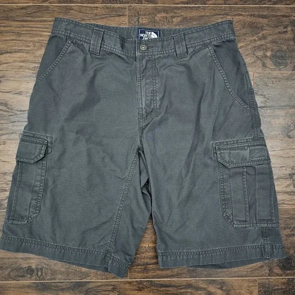 The North Face Mens 34 Shorts Regular Charcoal‎ Gray Ripstop Cargo