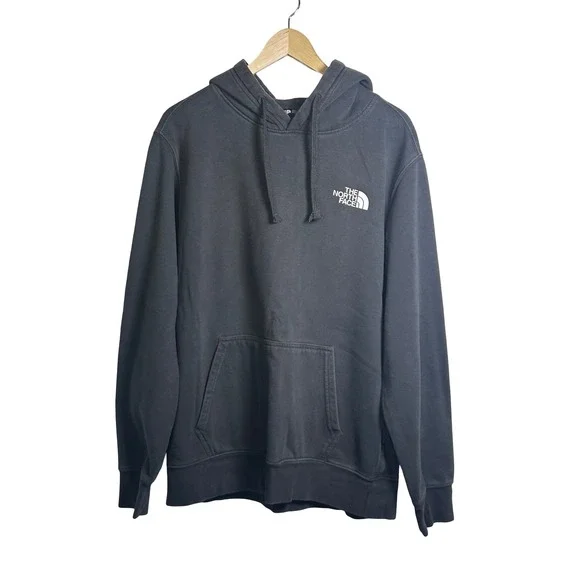 The North Face Mens‎ Logo Graphic Hoodie Pullover Sweatshirt Black Size L